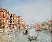 Frans Wilhelm Odelmark Canale Grande - Venice France oil painting artist